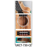 Korala UKCT-730-CE Arched Back Thin Concert ukulele Semi Akoestisch