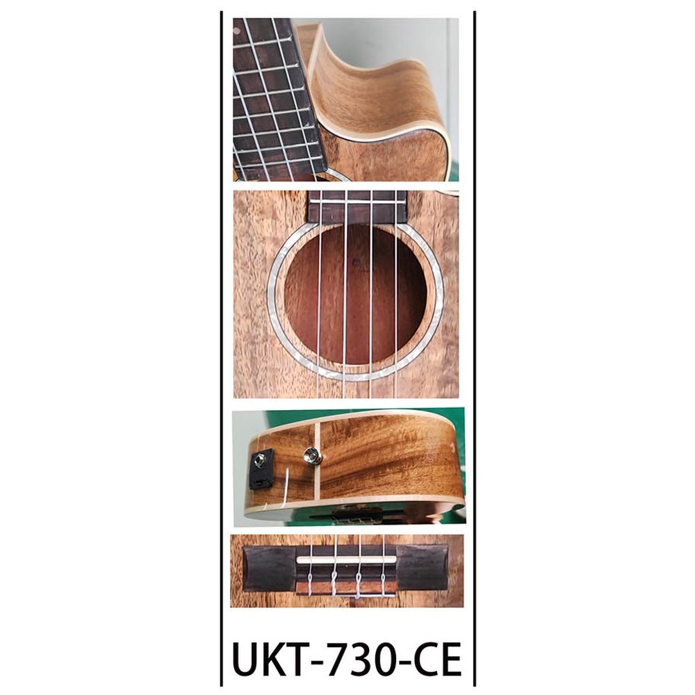 Korala UKT-730-CE Arched Back Tenor ukulele Semi Akoestisch