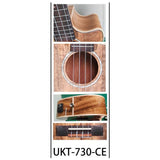 Korala UKT-730-CE Arched Back Tenor ukulele Semi Akoestisch