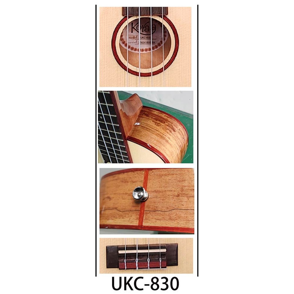 Korala UKC-830 Arched Back Concert ukulele