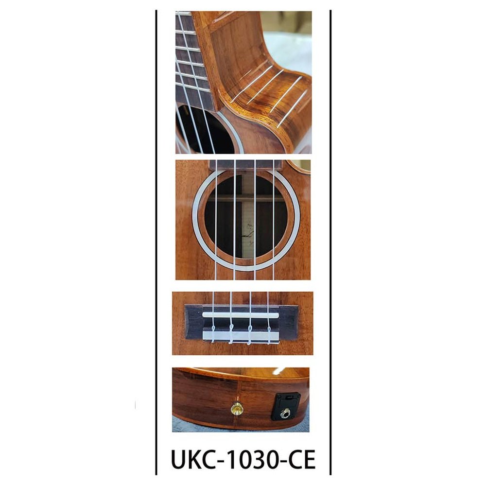 Korala UKC-1030-CE All Solid Series Concert ukulele Semi Akoestisch