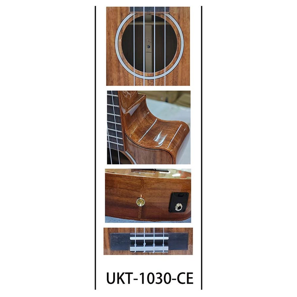 Korala UKT-1030-CE All Solid Series Tenor ukulele Semi akoestisch