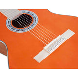 Valencia VC354HOR Klassieke Gitaar 4/4 – Sitka Spar & Mahonie, Oranje, Inclusief Tas, Standaard en Stemapparaat