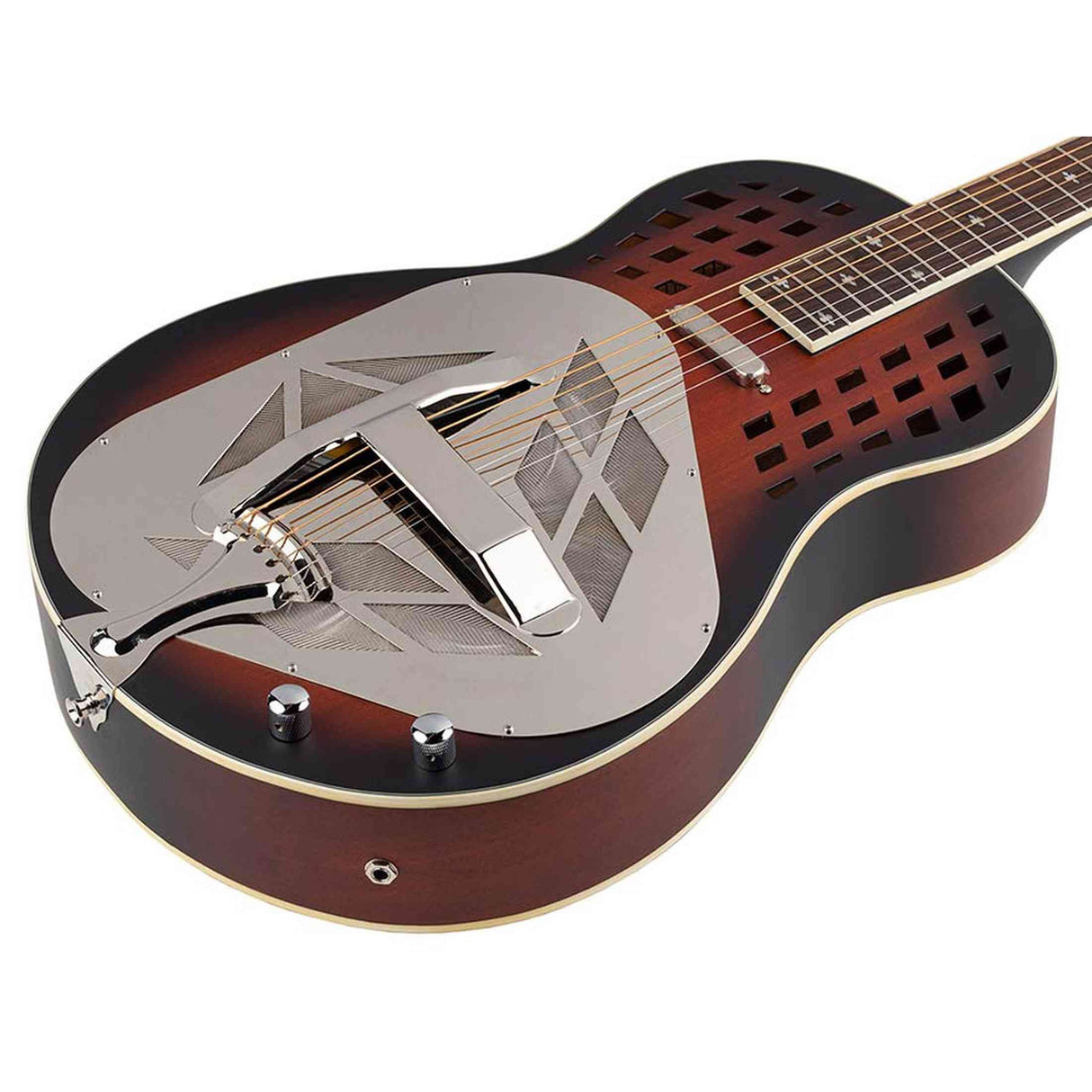 Royall DLT12SC/DSB Delta SC Tricone Resonator 12-Fret – Mahonie, Sunburst, Lipstick PU, Softcase