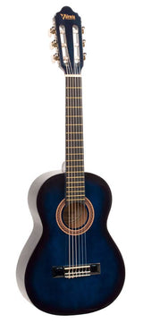 Valencia VC101BUS klassieke gitaar 1/4, linden body, esdoorn fb, hoogglans finish, sunburst blauw