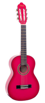 Valencia VC101PKS klassieke gitaar 1/4, linden body, esdoorn fb, hoogglans finish, sunburst roze