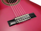 Valencia VC101PKS klassieke gitaar 1/4, linden body, esdoorn fb, hoogglans finish, sunburst roze