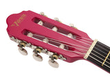 Valencia VC101PKS klassieke gitaar 1/4, linden body, esdoorn fb, hoogglans finish, sunburst roze