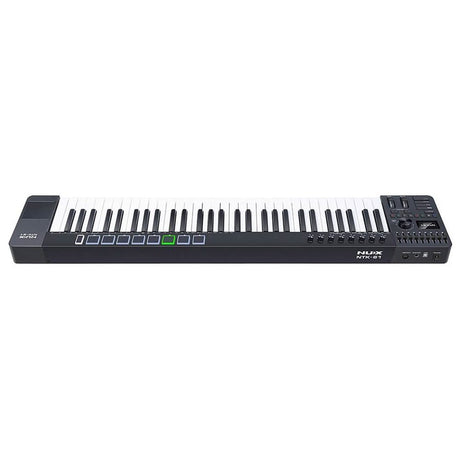 NUX NTK-61 midi keyboard met 61 aanslaggevoelige toetsen, drumpads, faders