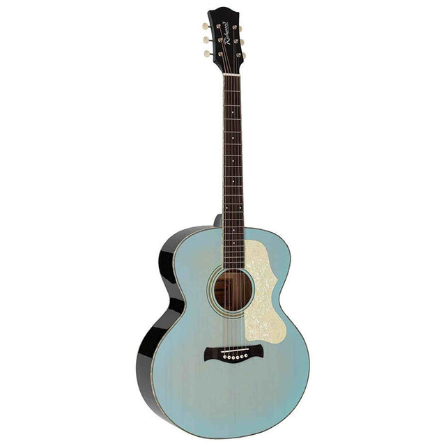 Richwood HSJ-55-LB Jumbo Jumbo Massief Bovenblad Akoestische Gitaar Light Blue Hoogglans