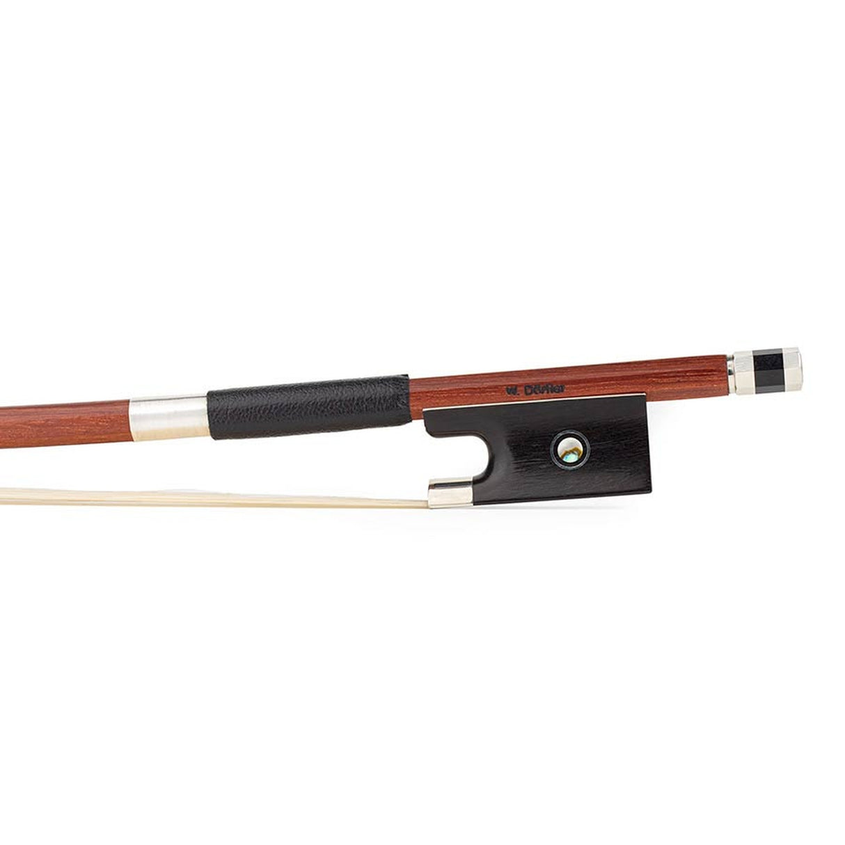 Dörfler DV10-R violin bow 4/4, massaranduba, parisien eye, full lined with trimmed slide, round