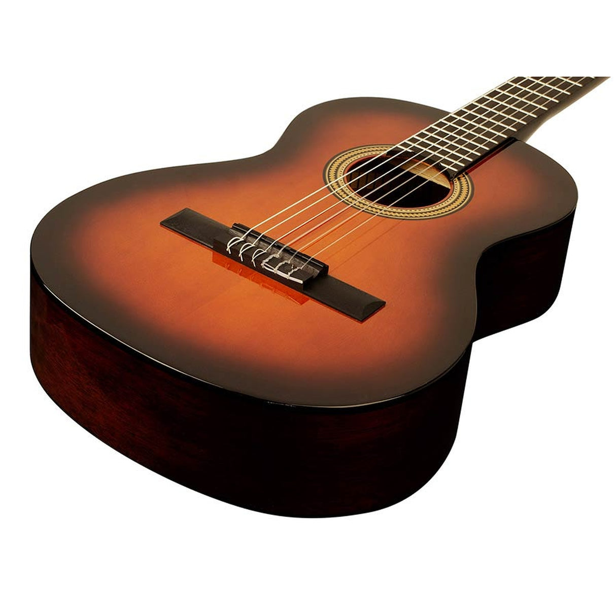 Valencia VC263CSB klassieke gitaar 3/4, sitka sparren top, mahonie zij- & achterblad, hoogglans sunburst finish