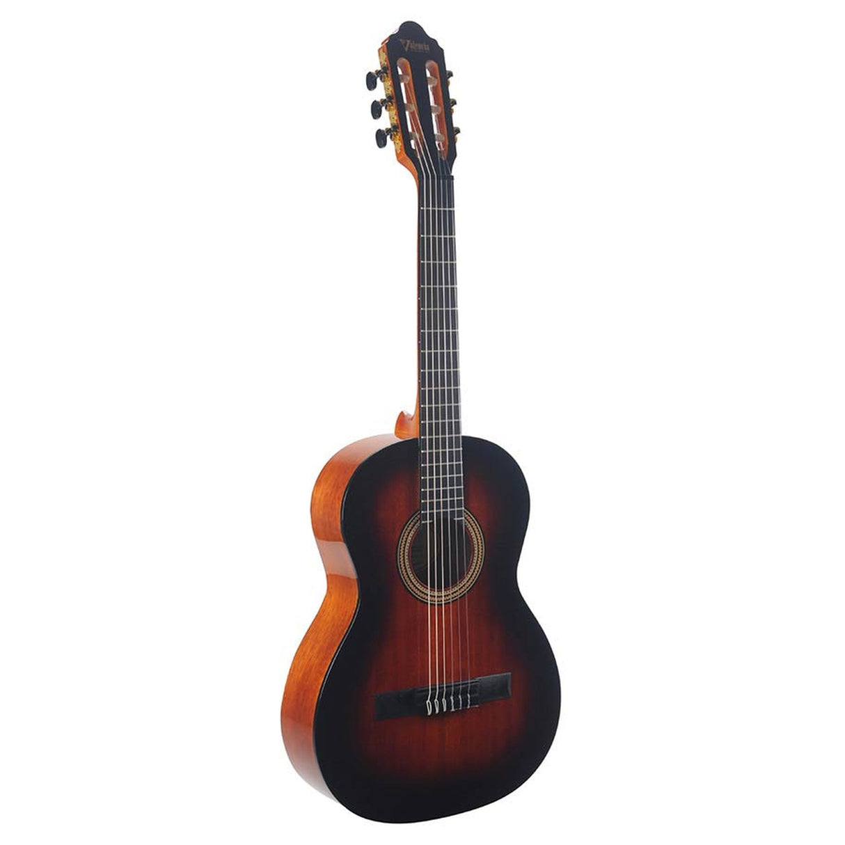 Valencia VC263HCSB klassieke gitaar 3/4, hybride hals, sitka spar & mahonie, hoogglans sunburst finish