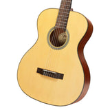 Valencia VA434 nylon snarige auditorium gitaar, sitka sparren top, nato zij- en achterblad, satin finish