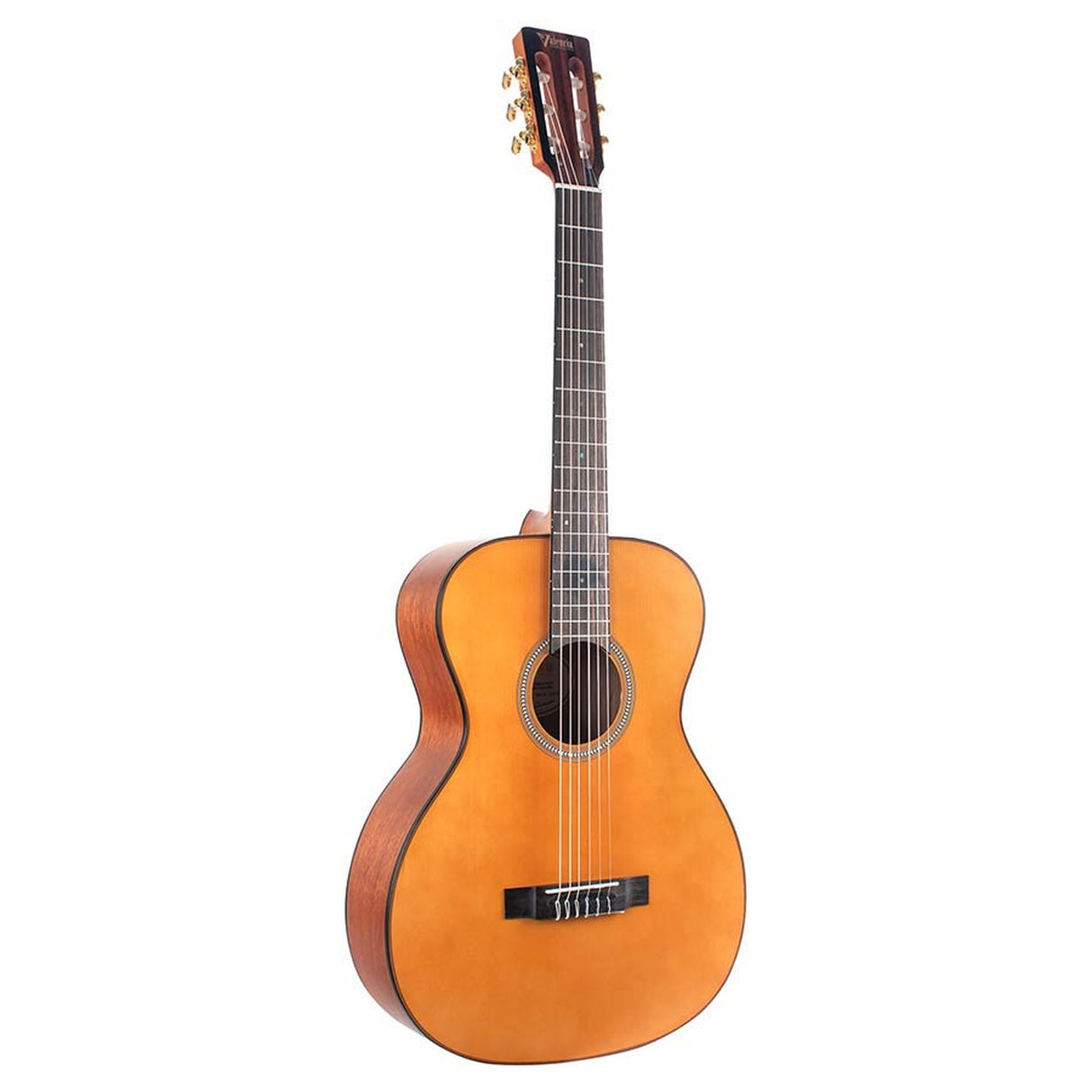 Valencia VC104RDS klassieke gitaar, linden body, esdoorn fb, hoogglans finish, sunburst rood