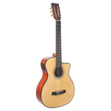 Valencia VA434CE nylon snarige auditorium gitaar, sitka spar & nato, preamp en cutaway, satin finish