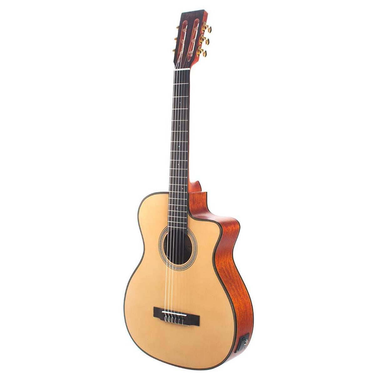 Valencia VA434CE nylon snarige auditorium gitaar, sitka spar & nato, preamp en cutaway, satin finish