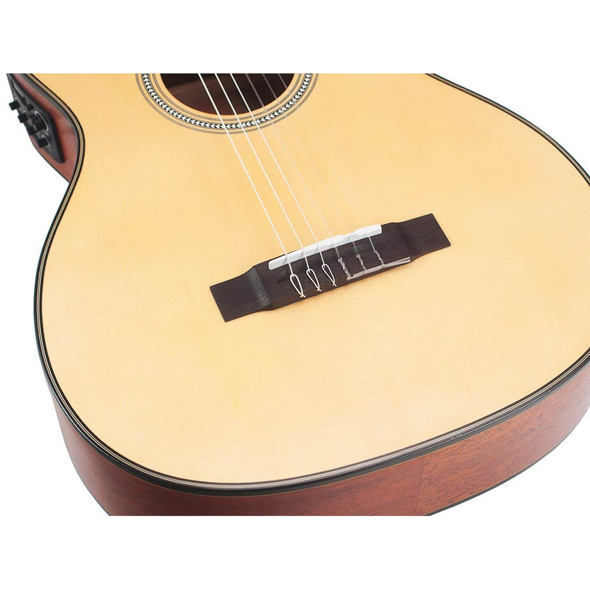 Valencia VA434CE nylon snarige auditorium gitaar, sitka spar & nato, preamp en cutaway, satin finish