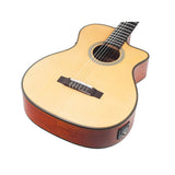 Valencia VA434CE nylon snarige auditorium gitaar, sitka spar & nato, preamp en cutaway, satin finish