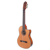 Valencia VC774TCE Slim body klassieke gitaar 4/4, massief rood ceder & mahonie, Fishman voorversterker en cutaway, naturel