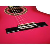 Valencia VC104PKS klassieke gitaar, linden body, esdoorn fb, hoogglans finish, sunburst roze