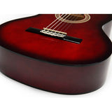 Valencia VC104RDS klassieke gitaar, linden body, esdoorn fb, hoogglans finish, sunburst rood