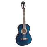 Valencia VC103BUS klassieke gitaar 3/4, linden body, esdoorn fb, hoogglans finish, sunburst blauw