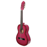 Valencia VC102PKS klassieke gitaar 1/2, linden body, esdoorn fb, hoogglans finish, sunburst roze