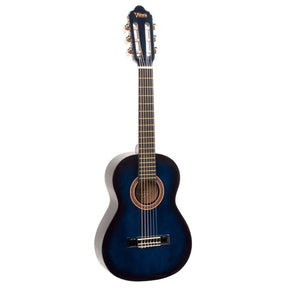 Valencia VC101BUS klassieke gitaar 1/4, linden body, esdoorn fb, hoogglans finish, sunburst blauw