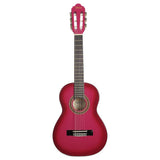 Valencia VC101PKS klassieke gitaar 1/4, linden body, esdoorn fb, hoogglans finish, sunburst roze