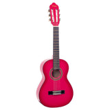 Valencia VC101PKS klassieke gitaar 1/4, linden body, esdoorn fb, hoogglans finish, sunburst roze