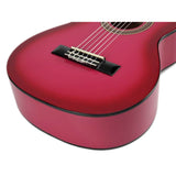 Valencia VC101PKS klassieke gitaar 1/4, linden body, esdoorn fb, hoogglans finish, sunburst roze