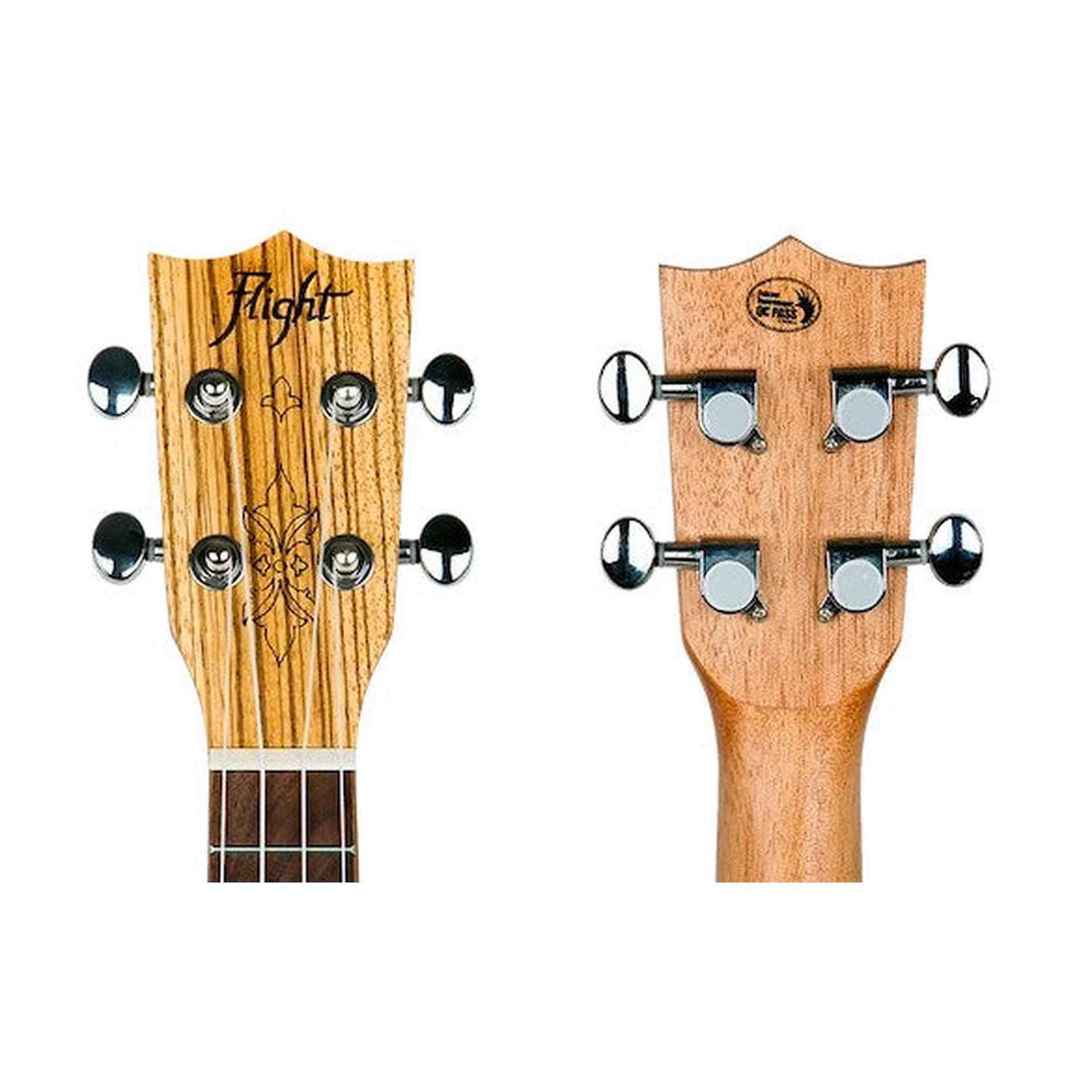 Flight DUS330 RELIC Soprano Ukulele met Distressed Spruce Top, Zebrawood Body en Aquila Super Nylgut Snaren