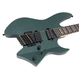 Sire X6H6/MGR elektrische gitaar – Headless, mahonie met maple top, Metallic Green, HH-configuratie, stainless frets, met gigbag