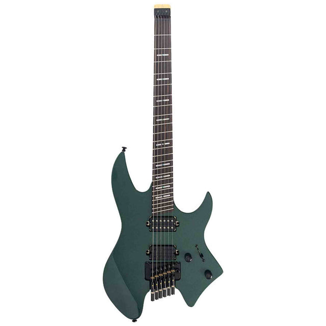 Sire X6H6/MGR elektrische gitaar – Headless, mahonie met maple top, Metallic Green, HH-configuratie, stainless frets, met gigbag