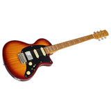 Sire I5S/TS elektrische gitaar – I-Series, sandblasted swamp ash, Tobacco Sunburst, HSS-configuratie, locking tuners