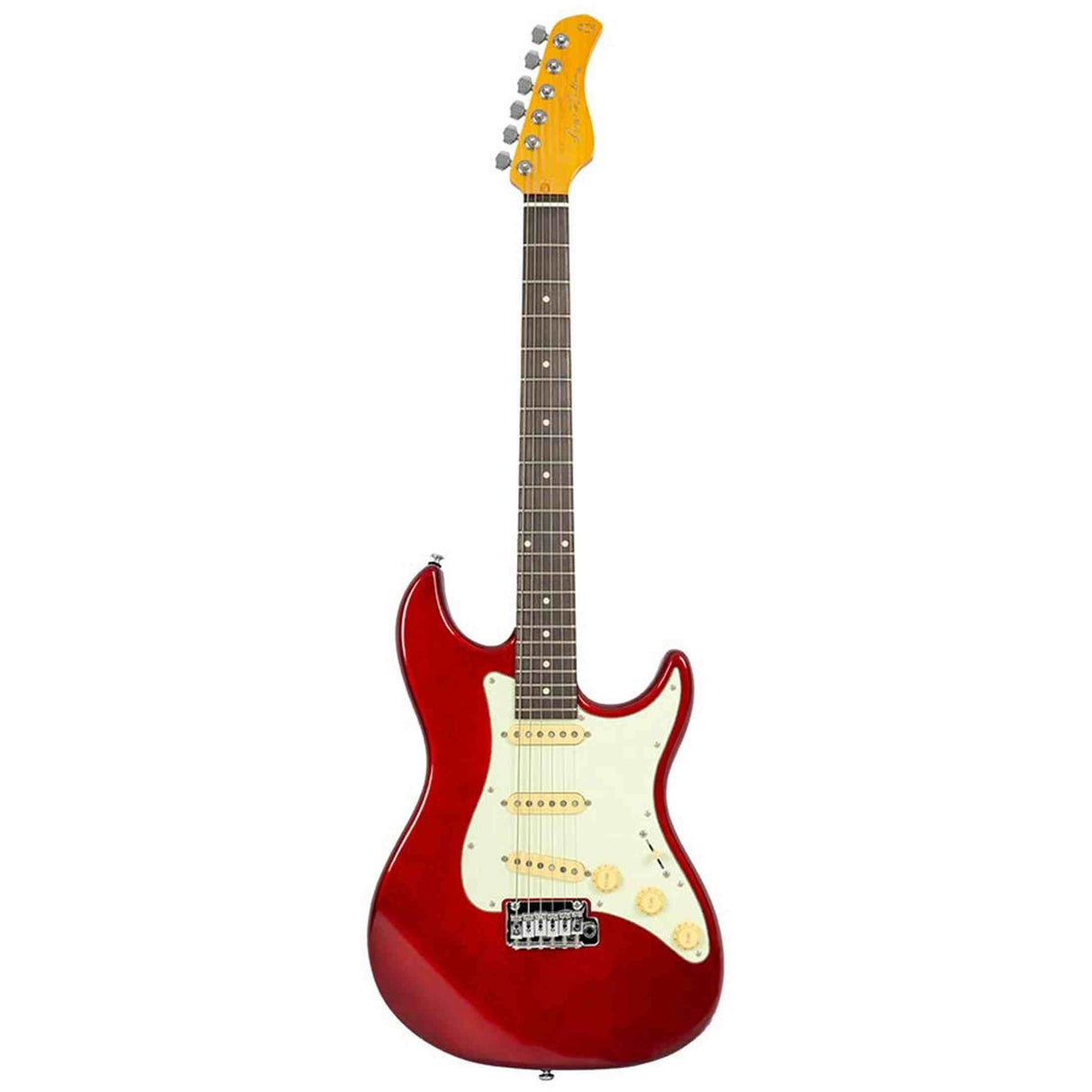 Sire S3N CAR New Gen Larry Carlton elektrische gitaar – S-Style, metallic rood, stainless steel frets