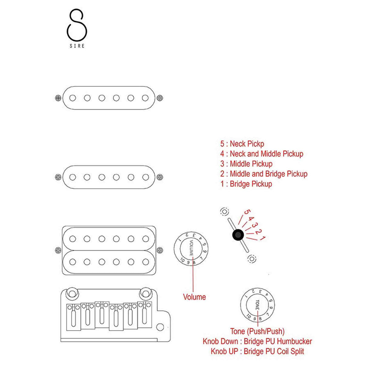 Sire S7N HSS/SBS New Gen Larry Carlton elektrische gitaar – S-Style, alder body, Skyburst Sparkle, HSS-configuratie, stainless steel frets