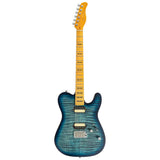 Sire T7N FM/TBL elektrische gitaar – T-Style, Flamed North American Alder, Transparent Blue Satin, LC Super-Modern pickups, stainless frets, locking tuners