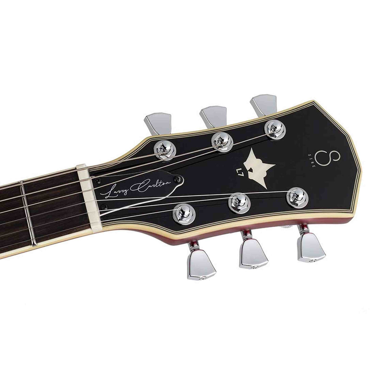 Sire L7VN/CAR elektrische gitaar – L-Style, mahonie met maple top, Candy Apple Red, P90 pickups, stainless frets, locking tuners