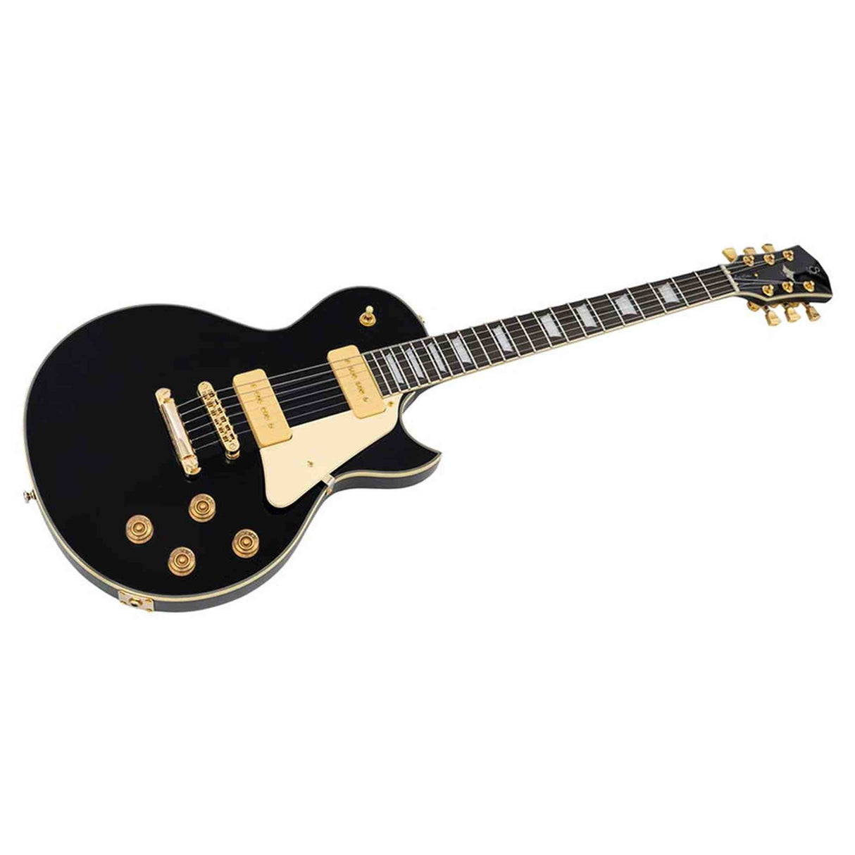 Sire L7VN/BK elektrische gitaar – L-Style, mahonie met maple top, Zwart, P90 pickups, stainless frets, locking tuners