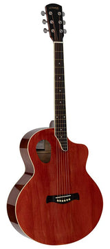 Nashville GOF-110-TRD Offset Soundhole Akoestische Gitaar Transparent Rode