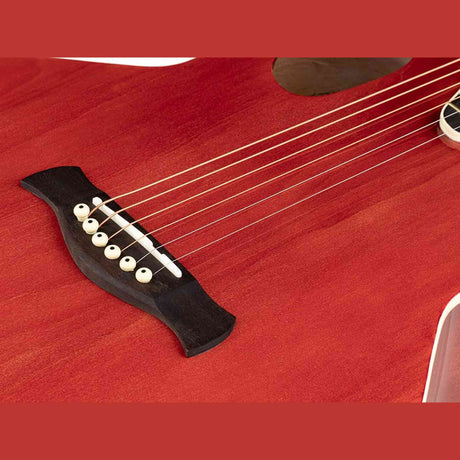Nashville GOF-110-TRD Offset Soundhole Akoestische Gitaar Transparent Rode