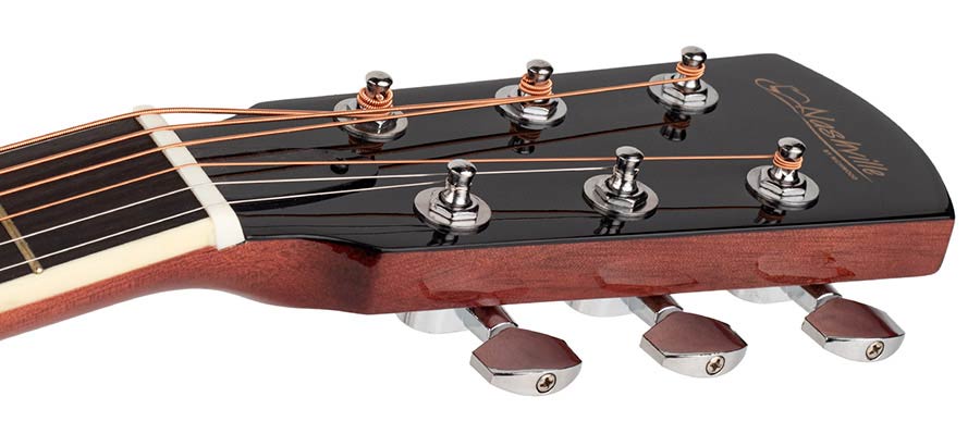 Nashville GOF-110-TRD Offset Soundhole Akoestische Gitaar Transparent Rode