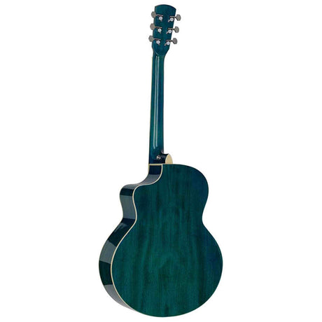Nashville GOF-110-TBU Offset Soundhole Akoestische Gitaar Transparent Blauw