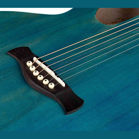 Nashville GOF-110-TBU Offset Soundhole Akoestische Gitaar Transparent Blauw