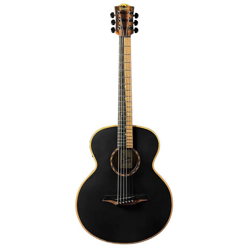 Bromo BAT8ME/BK Tahoma Series Mini Jumbo walnoot akoestische western gitaar