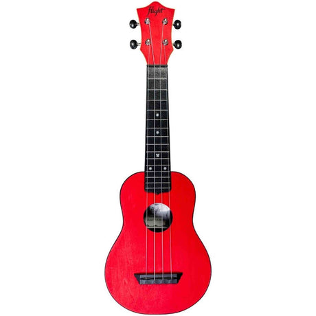 Flight TUS-35 RD Soprano Ukulele Rood met Linden Top, ABS Body en Aquila Snaren
