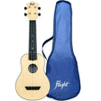 Flight TUS-35 NAT Soprano Ukulele Natural met Linden Top, ABS Body en Aquila Snaren