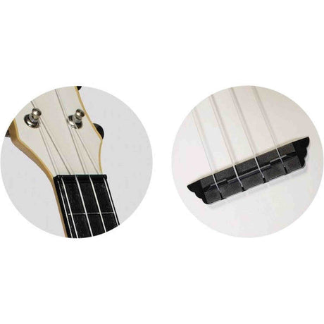 Flight TUS-35 WH Soprano Ukulele Wit met Linden Top, ABS Body en Aquila Snaren